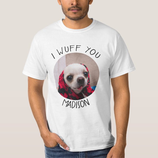 Chihuahua niedlich wüten Sie Liebe Valentines Anpa T-Shirt (Vorderseite)