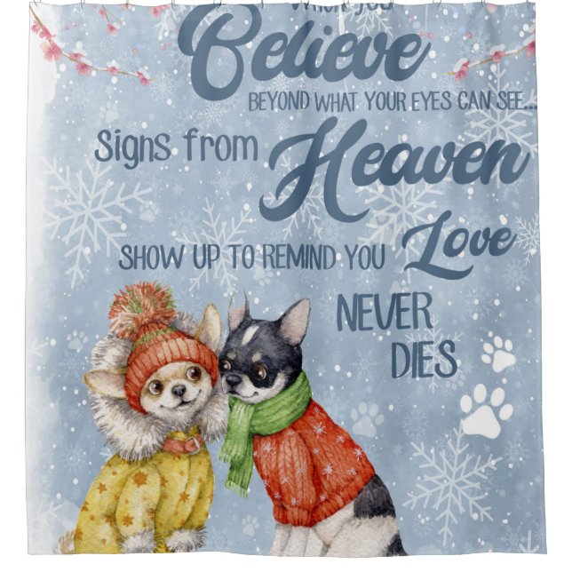 Chihuahua - Niedliches Welpenweihnachtsgeschenk, Duschvorhang (Vorderseite)