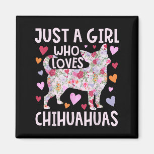 Chihuahua nur ein Mädchen, das Chihuahuas Hund Flo Magnet