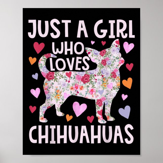 Chihuahua nur ein Mädchen, das Chihuahuas Hund Flo Poster (Vorne)