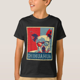 Chihuahua Obama Poster Vintag Chiwawa Dog Lover O T-Shirt