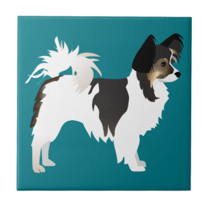 Chihuahua oder Papillon Basic Design Fliese