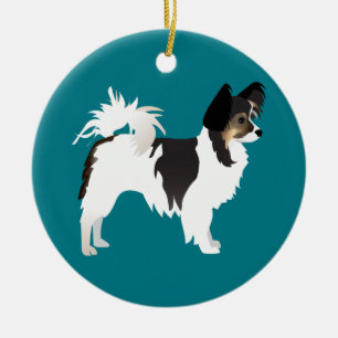 Chihuahua oder Papillon Basic Design Keramikornament