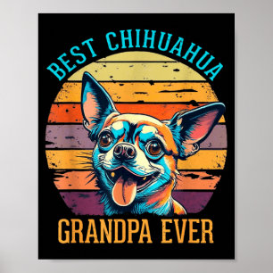 Chihuahua Opa Ever Retro Vintage Hunde Liebe Poster