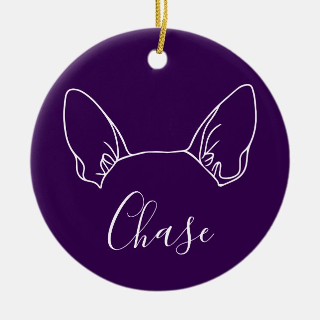 Chihuahua Ornament (Om Logo) (Vorne)