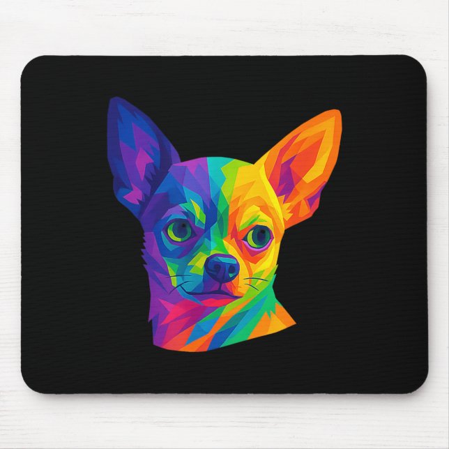Chihuahua P Art Rtrait For Dog Owners  Mousepad (Vorne)