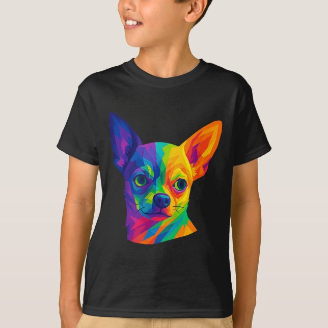 Chihuahua P Art Rtrait For Dog Owners  T-Shirt (Vorderseite)