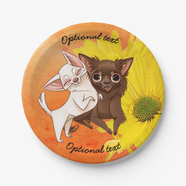 Chihuahua Paper Party Teller (Vorderseite)