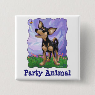 Chihuahua Party Center Button