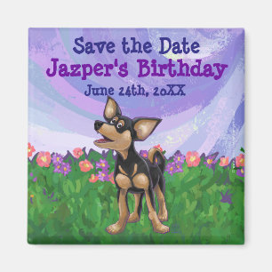 Chihuahua Party Center Magnet