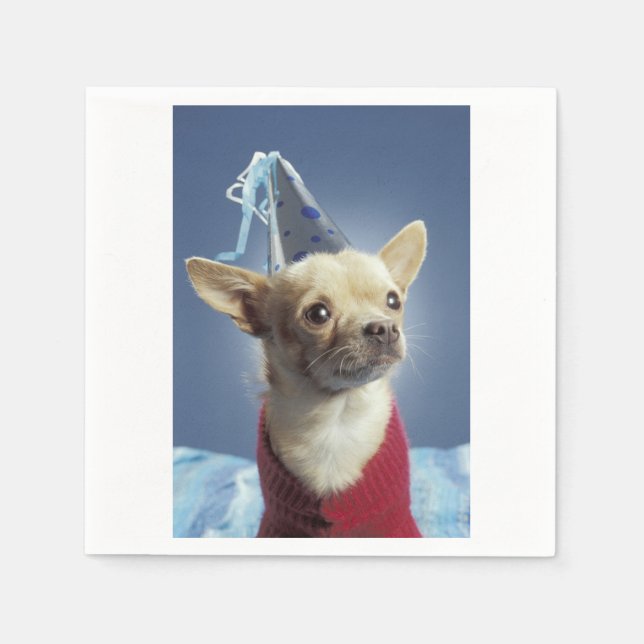 Chihuahua Party Dog Napkin Serviette (Vorderseite)