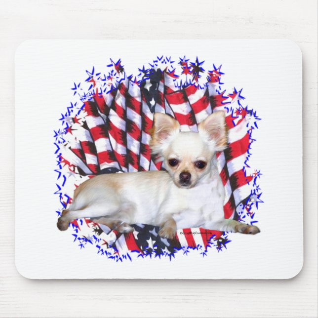 Chihuahua Patriot Mousepad (Vorne)