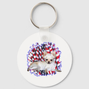 Chihuahua Patriot Schlüsselanhänger