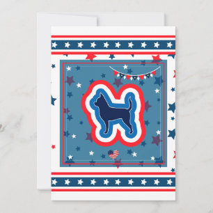 Chihuahua Patriotisch rot weiß und blau 4. Juli Feiertagskarte