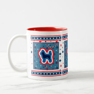Chihuahua Patriotisch Rot Weiß Und Blau 4. Juli Zweifarbige Tasse