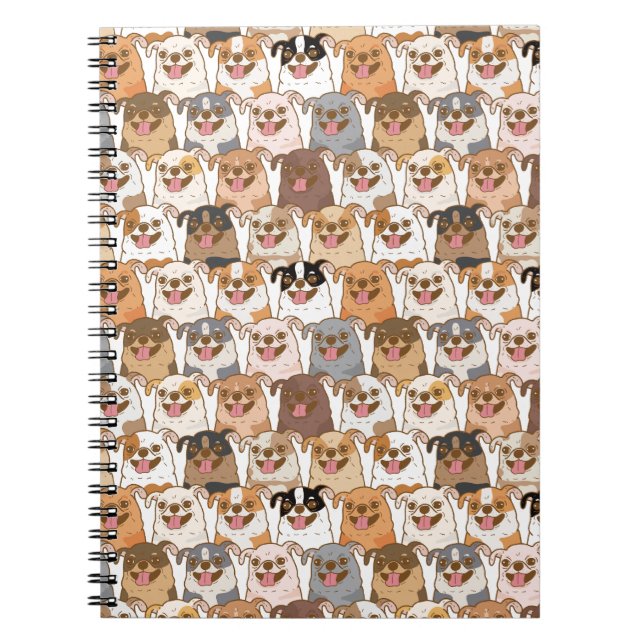 Chihuahua Pattern Notizblock (Vorderseite)
