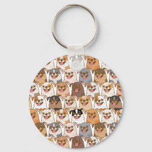 Chihuahua Pattern Schlüsselanhänger