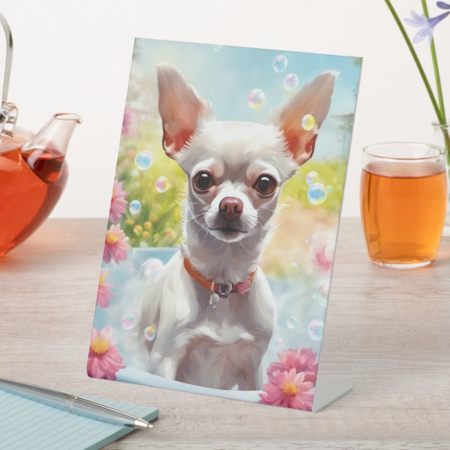 Chihuahua - Pedestal-Zeichen Sockelschild (In Situ)