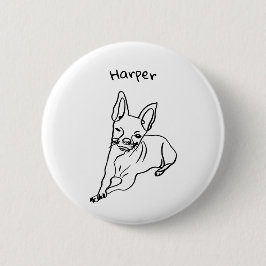 Chihuahua: Personalisierte Art Deco Button