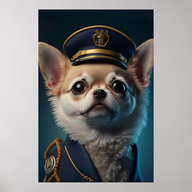 Chihuahua Pilot Captain Poster (Vorne)