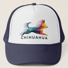Chihuahua poligonal en amarillo y azul truckerkappe