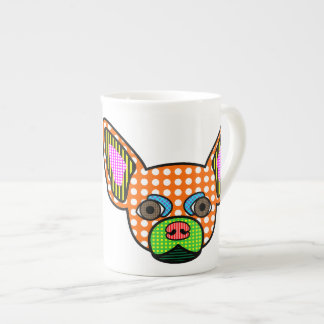 Chihuahua-Pop-Kunst Prozellantasse