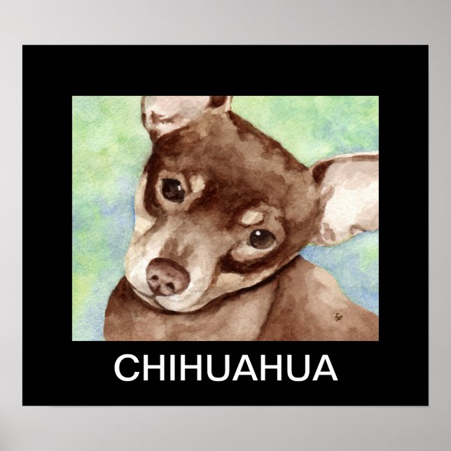 Chihuahua Portrait Poster (Vorne)