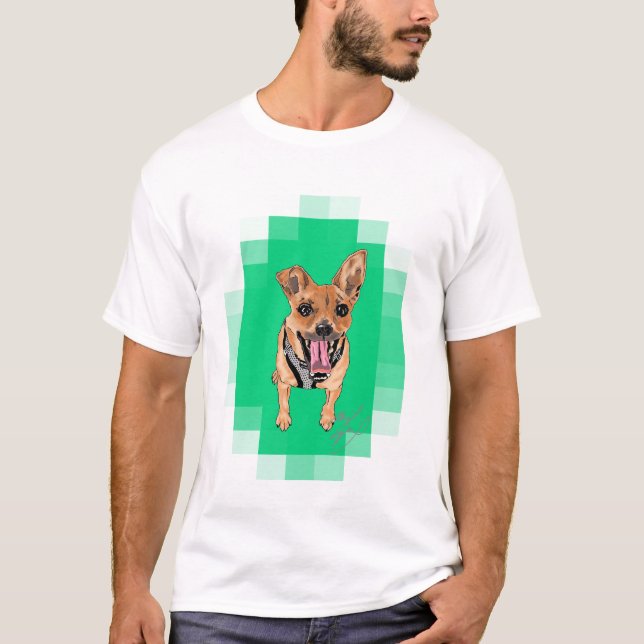 Chihuahua... Portraits für Haustiere T-Shirt (Vorderseite)