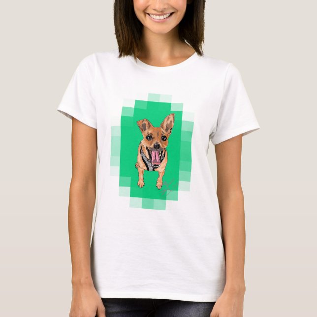 Chihuahua... Portraits für Haustiere T-Shirt (Vorderseite)