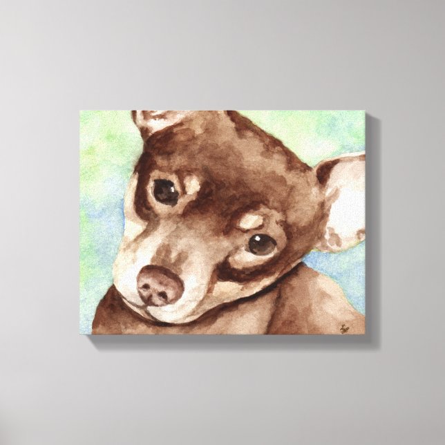 Chihuahua-Porträt Leinwanddruck (Vorderseite)