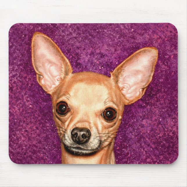 Chihuahua-Porträt Mousepad (Vorne)