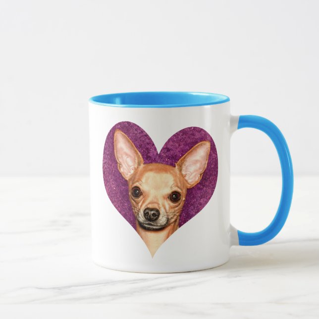 Chihuahua-Porträt Tasse (Rechts)