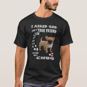 Chihuahua Pug Hund Zitat Mama Pugwawa Papa Druck C T-Shirt