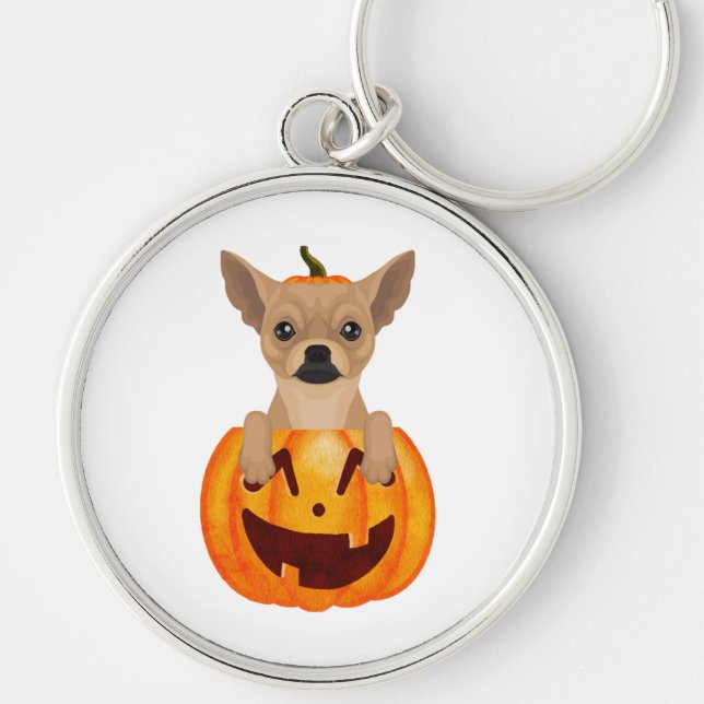 Chihuahua Pumpkin Schlüsselanhänger (Vorne)