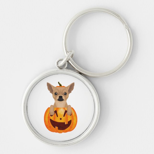 Chihuahua Pumpkin Schlüsselanhänger (Vorne)
