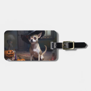Chihuahua Pumpkins Halloween Beängstigend Gepäckanhänger