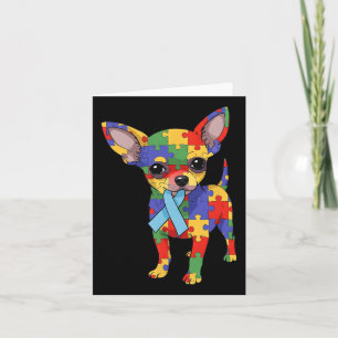 Chihuahua Puzzle Autismus-Bewusstsein Autistische Karte