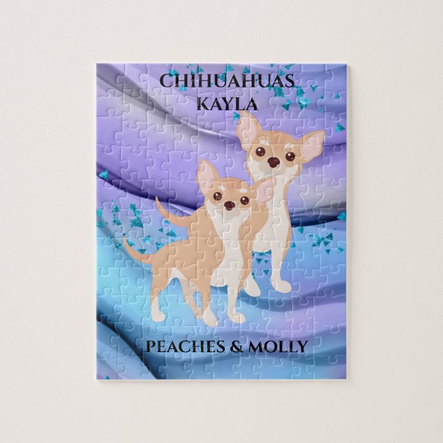 CHIHUAHUA PUZZLE & INDIVIDUELLE NAME VON PET & KIN (Vertikal)