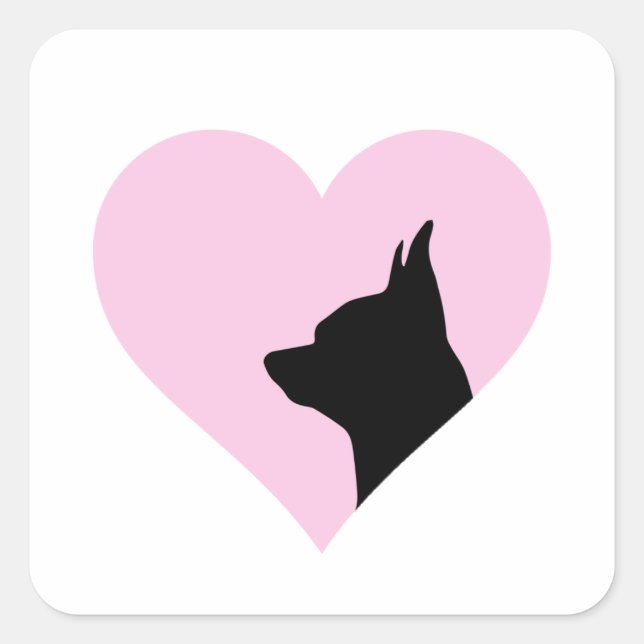 Chihuahua Quadratischer Aufkleber (Vorderseite)