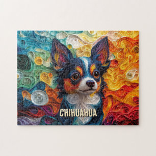 Chihuahua Quilling Art Dog Portrait Puzzle