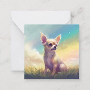 Chihuahua Rainbow Bridge Pet Dog Memorial Beileid Mitteilungskarte