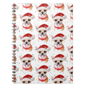 Chihuahua-Rasse Wasserfarben-Hundemuster Weihnacht Notizblock