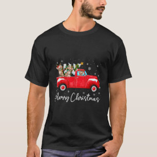 Chihuahua Red Truck Weihnachtsmannmütze Dog Gesche T-Shirt