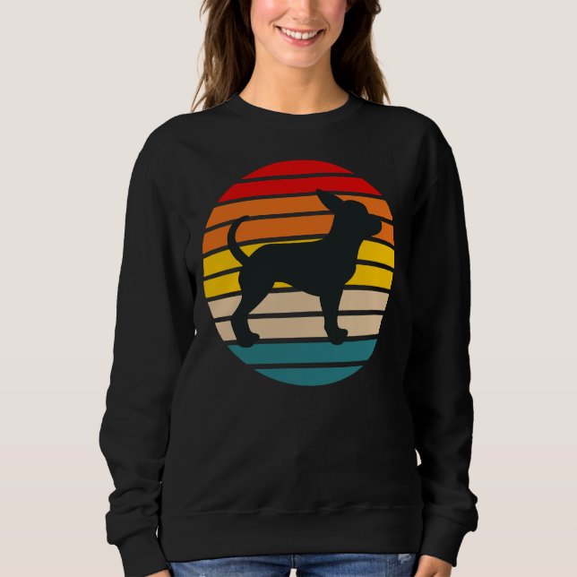 Chihuahua Retro Sunset Sweatshirt (Vorderseite)