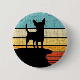Chihuahua Retro Vintage 60er 70er Hundebesitzer Button