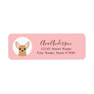 Chihuahua Rücksendeadressen-Aufkleber