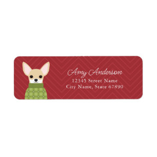 Chihuahua Rücksendeadressen-Aufkleber