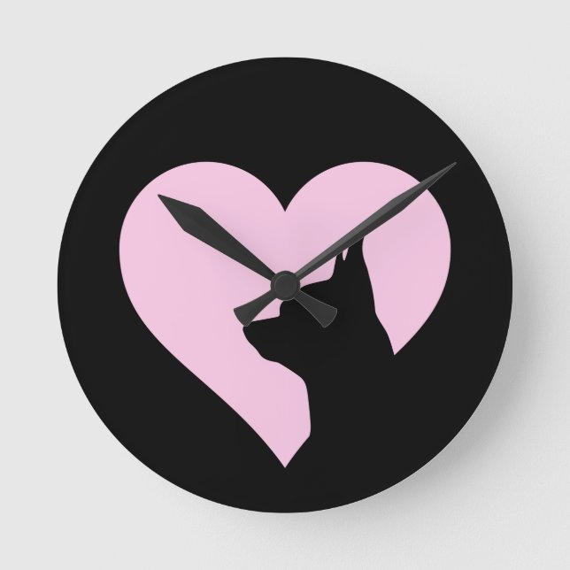 Chihuahua      runde wanduhr (Vorderseite)
