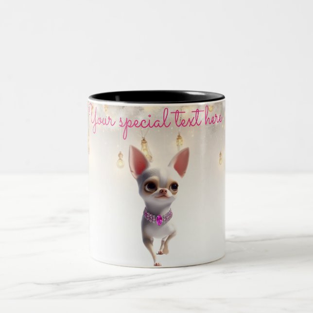 Chihuahua Runway Model Coffee Tasse (Mittel)