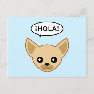 Chihuahua sagt: ¡Hola! Postkarte